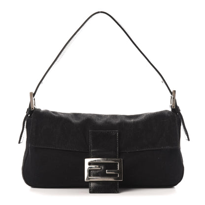 Fendi Nylon Baguette Bag Black 1 of 9