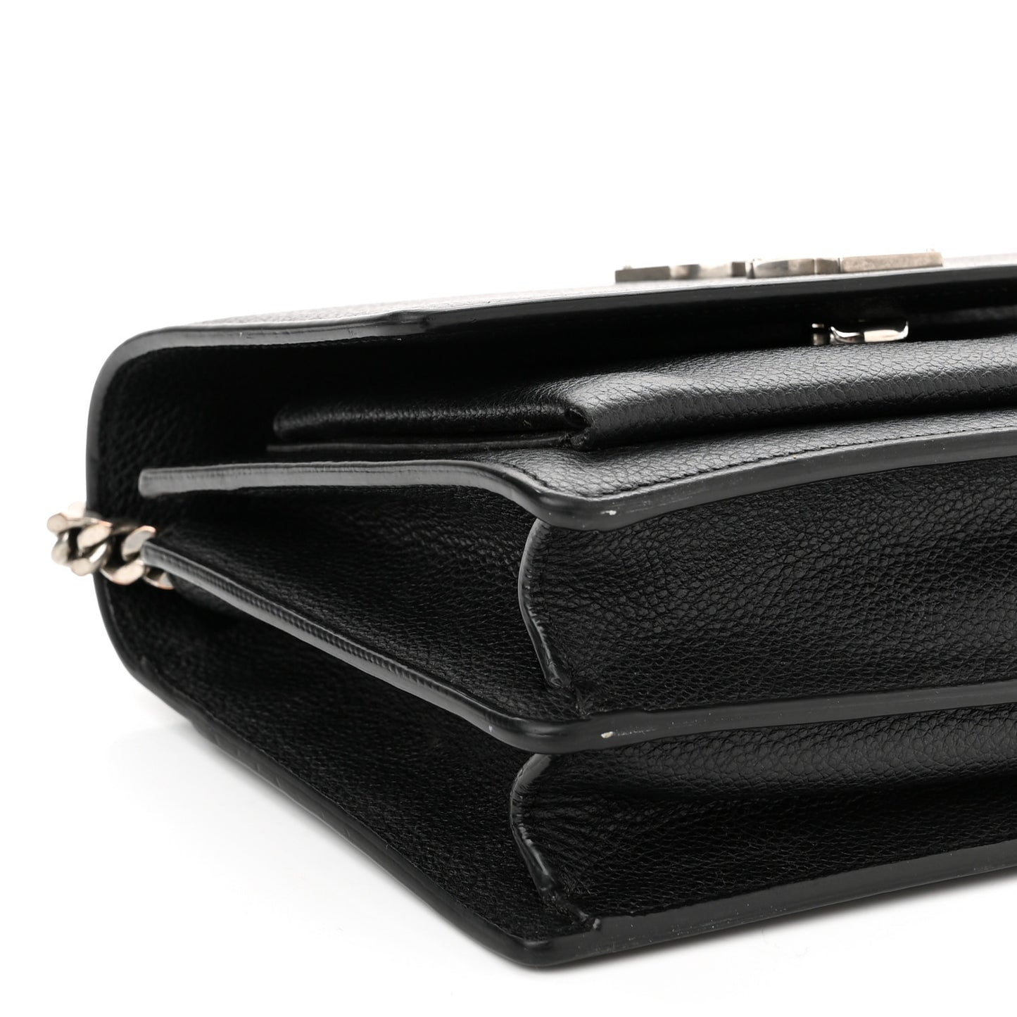 Grained Calfskin Small Monogram Sunset Black