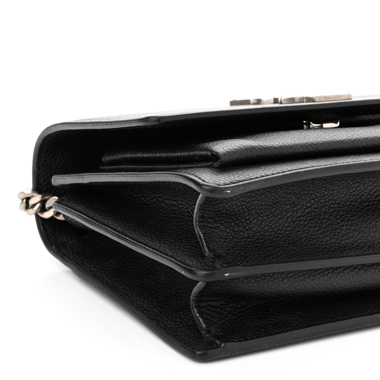 Saint Laurent Grained Calfskin Small Monogram Sunset Black 9 of 16