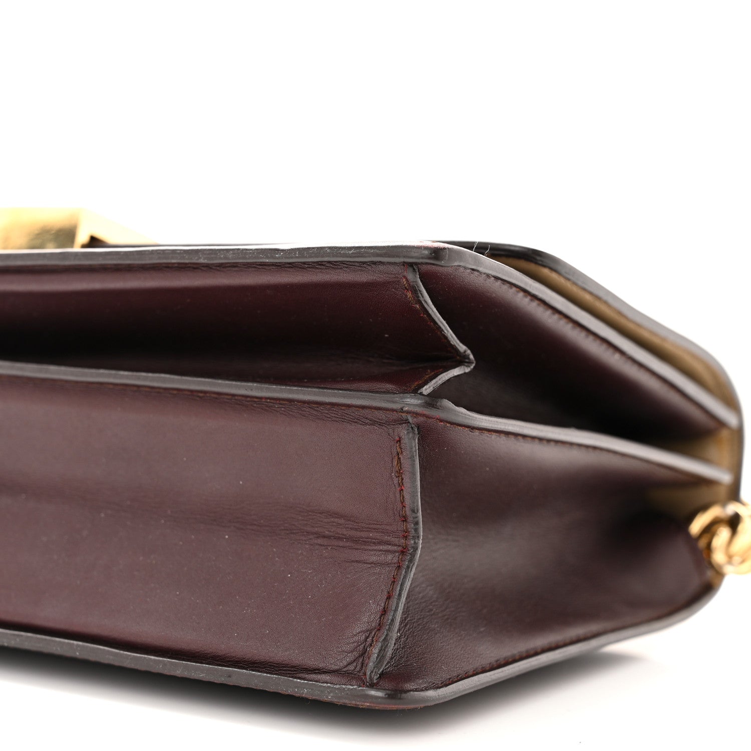 Celine Smooth Calfskin Medium Case Chain Flap Burgundy 10 of 16