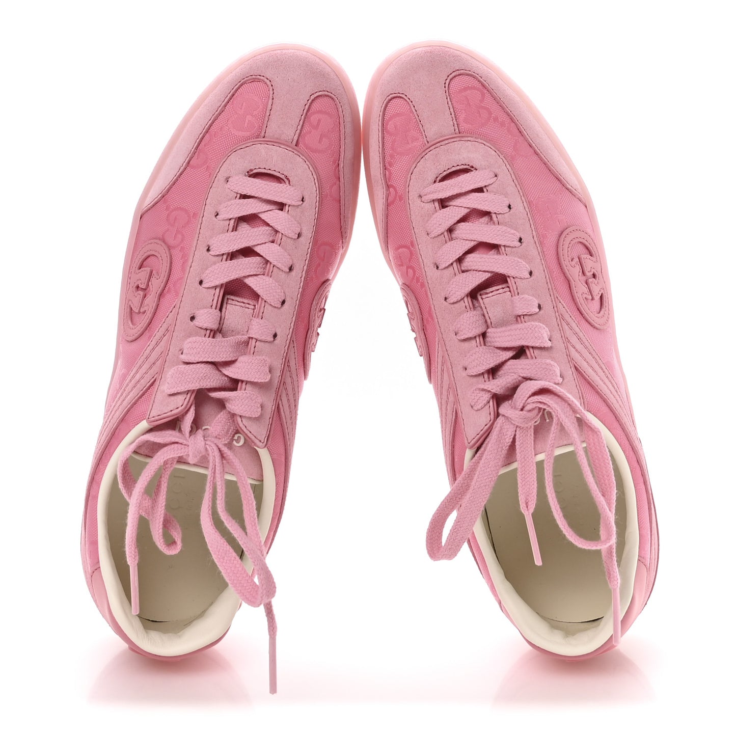Suede Sweet GG Monogram Womens G75 Sneakers 39 Butterfly Pink