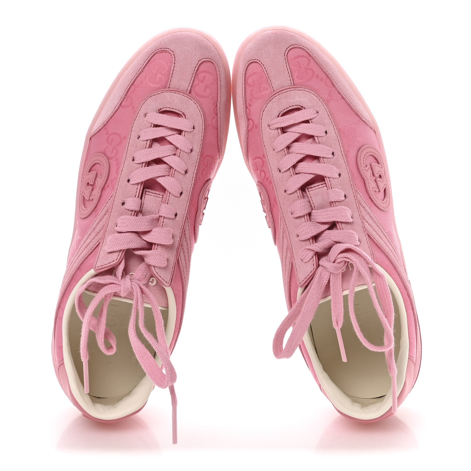 Gucci Suede Sweet GG Monogram Womens G75 Sneakers 39 Butterfly Pink 2 of 9