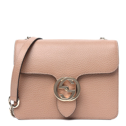Gucci Dollar Calfskin Small Interlocking G Shoulder Bag Camelia 1 of 4