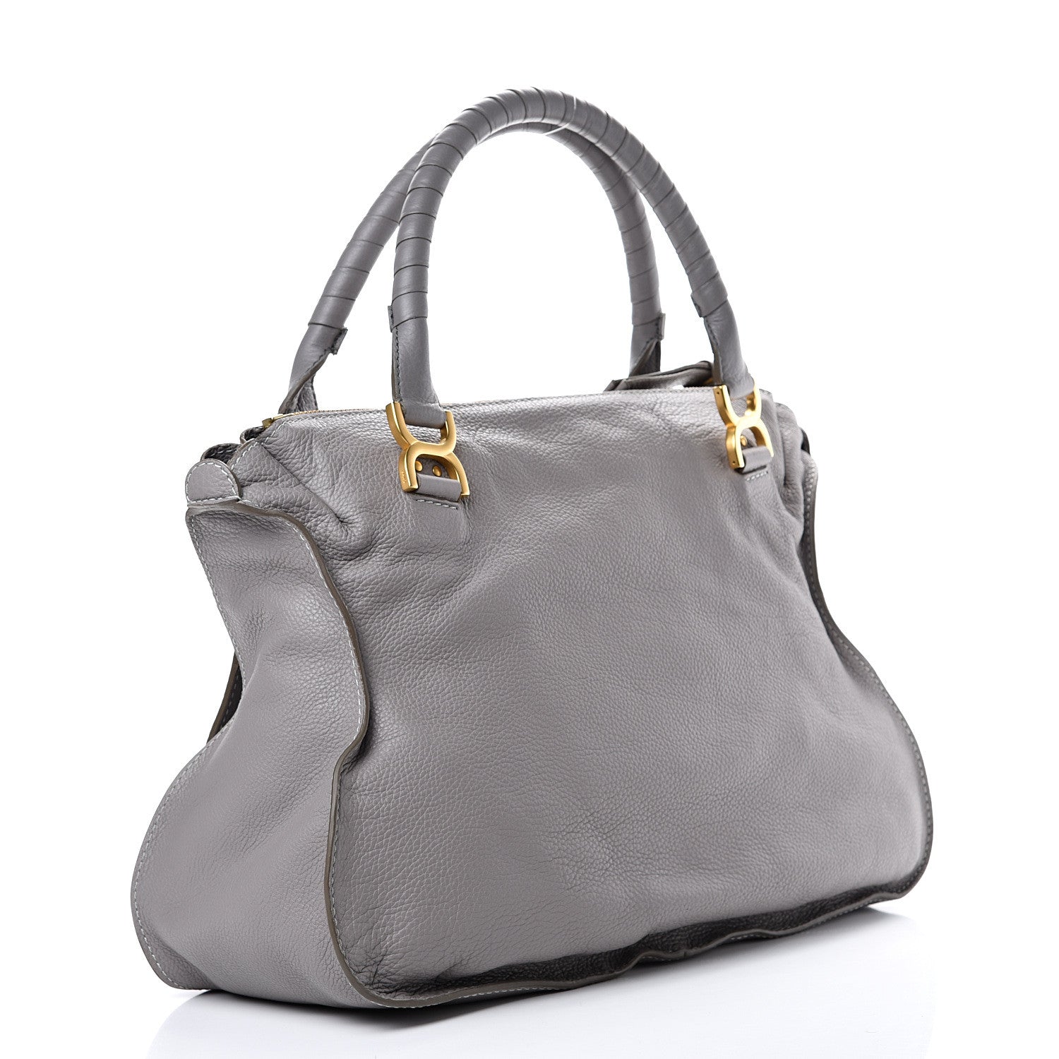 Chloe Calfskin Large Marcie Satchel Cashmere Grey 2 of 9