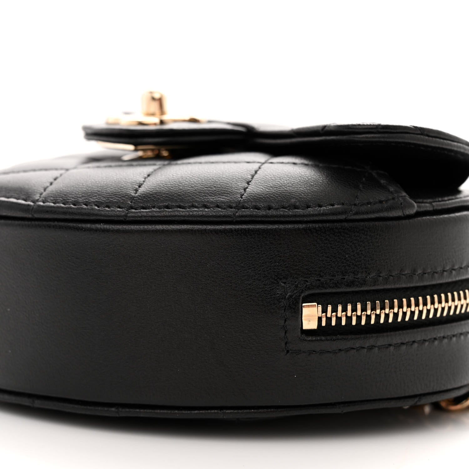 Chanel Lambskin Quilted CC In Love Heart Clutch With Chain Black 10 of 11