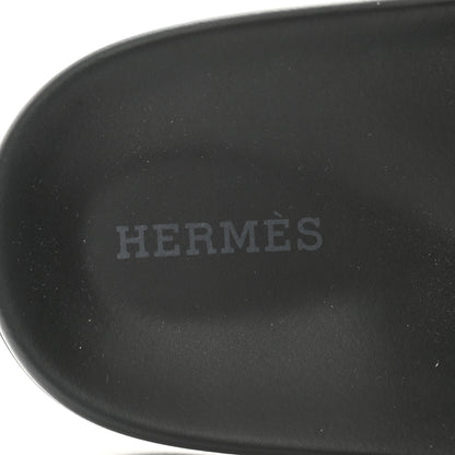 Hermes Calfskin Womens Chypre Sandals 38.5 Black 6 of 9