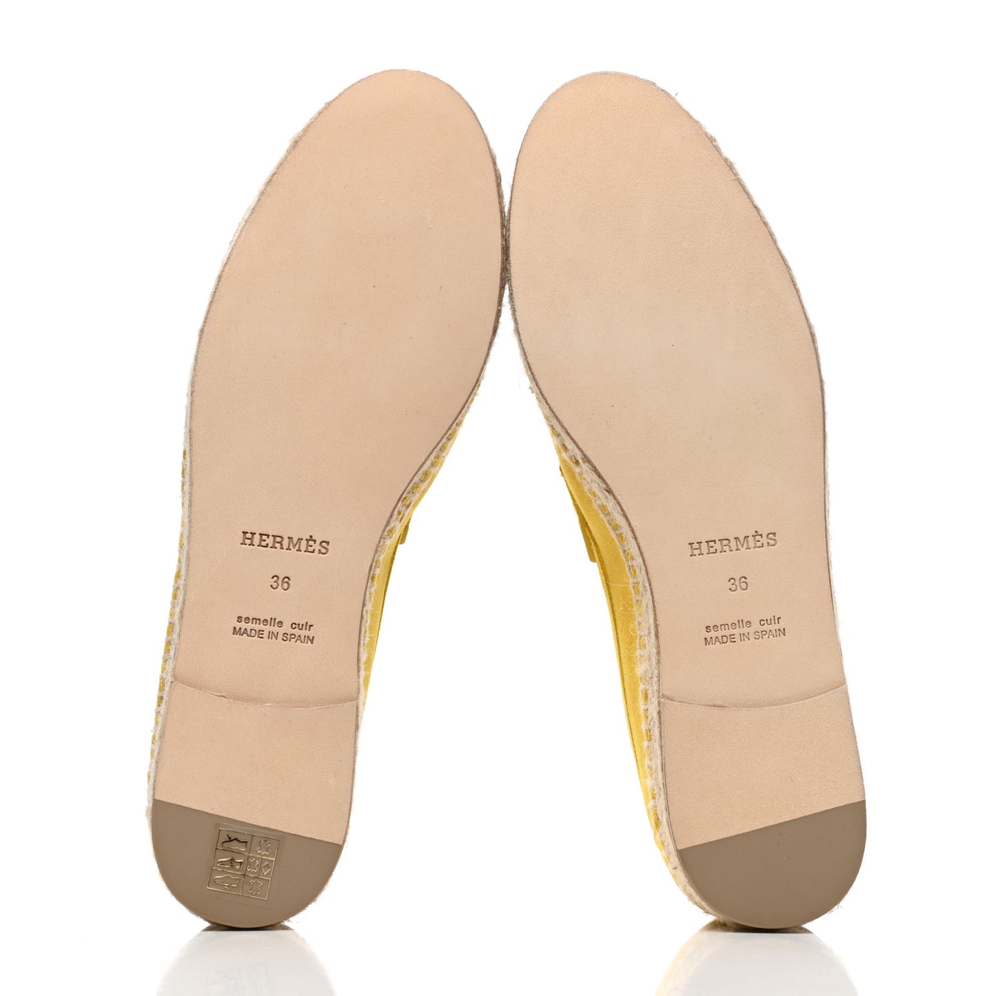 Suede Goatskin Womens Trip Espadrilles 36 Jaune Citron