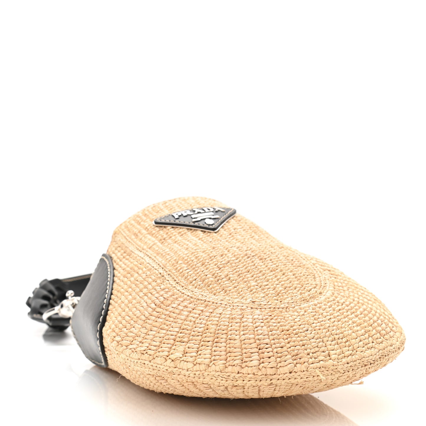 Raffia Vitello Small Hobo Naturale Black