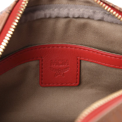 MCM Skyoptic Visetos Spectrum Diamond Camera Bag Cognac Red 8 of 9