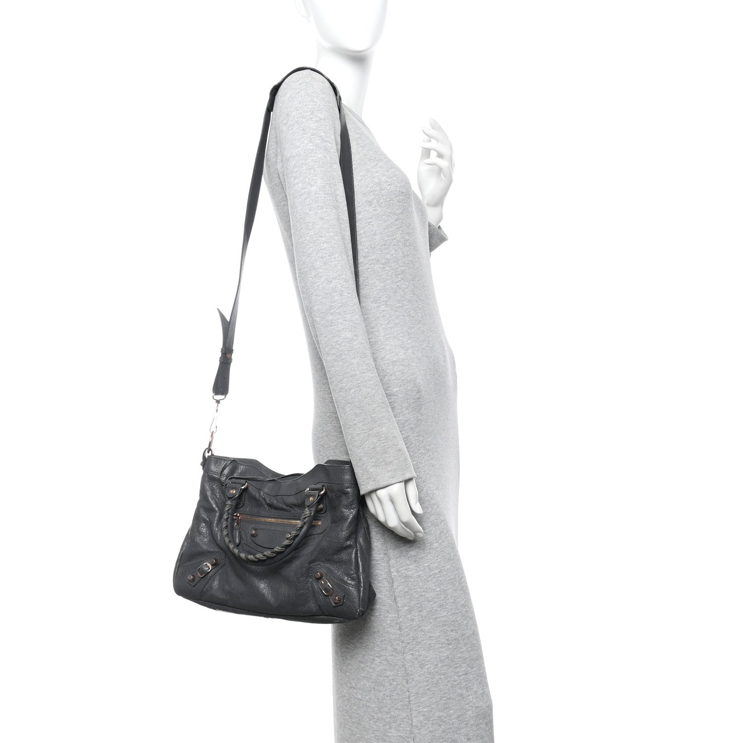 Balenciaga Agneau Giant 12 Rose Gold Hardware Town Gris Tarmac 2 of 15