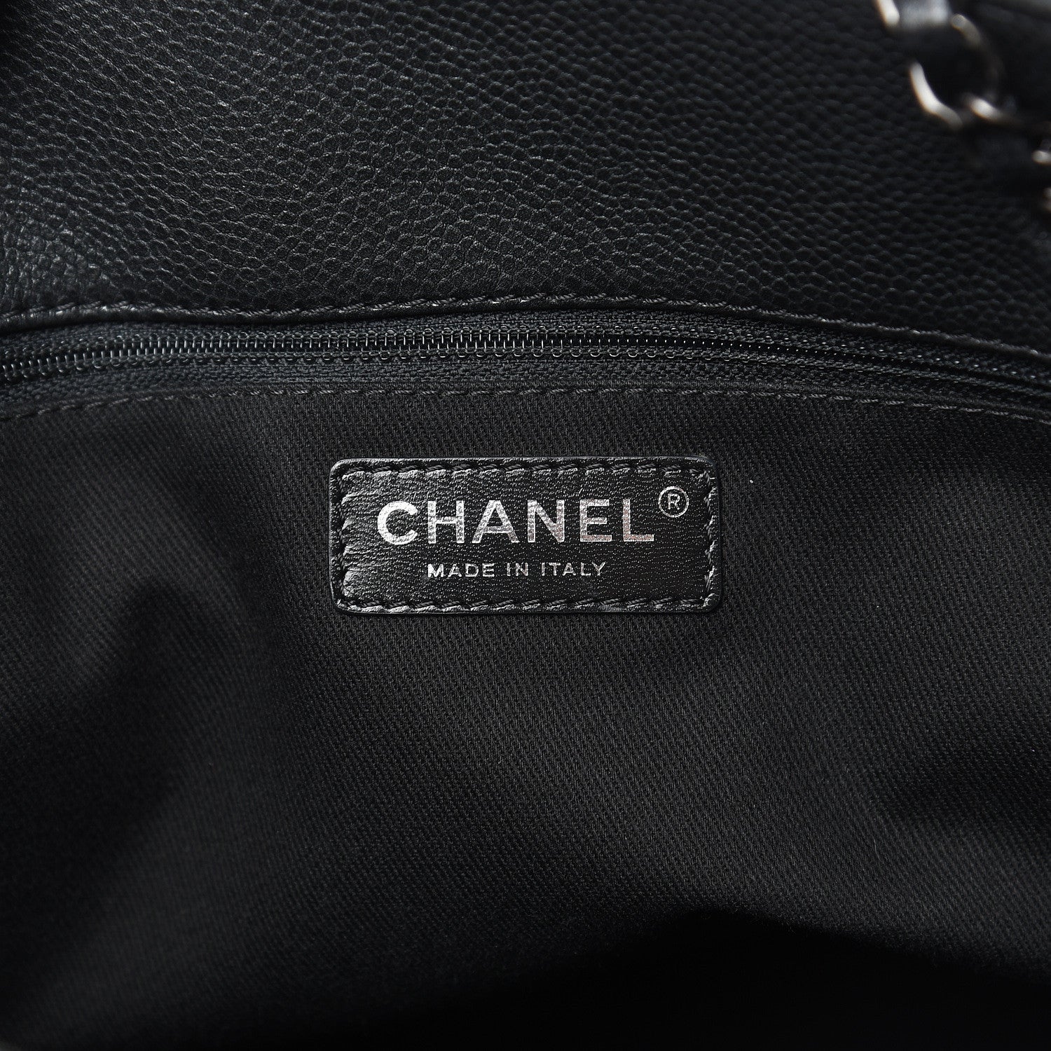 Chanel Metallic Grained Calfskin Woven Chain Large Shopping Bag Black 6 of 15