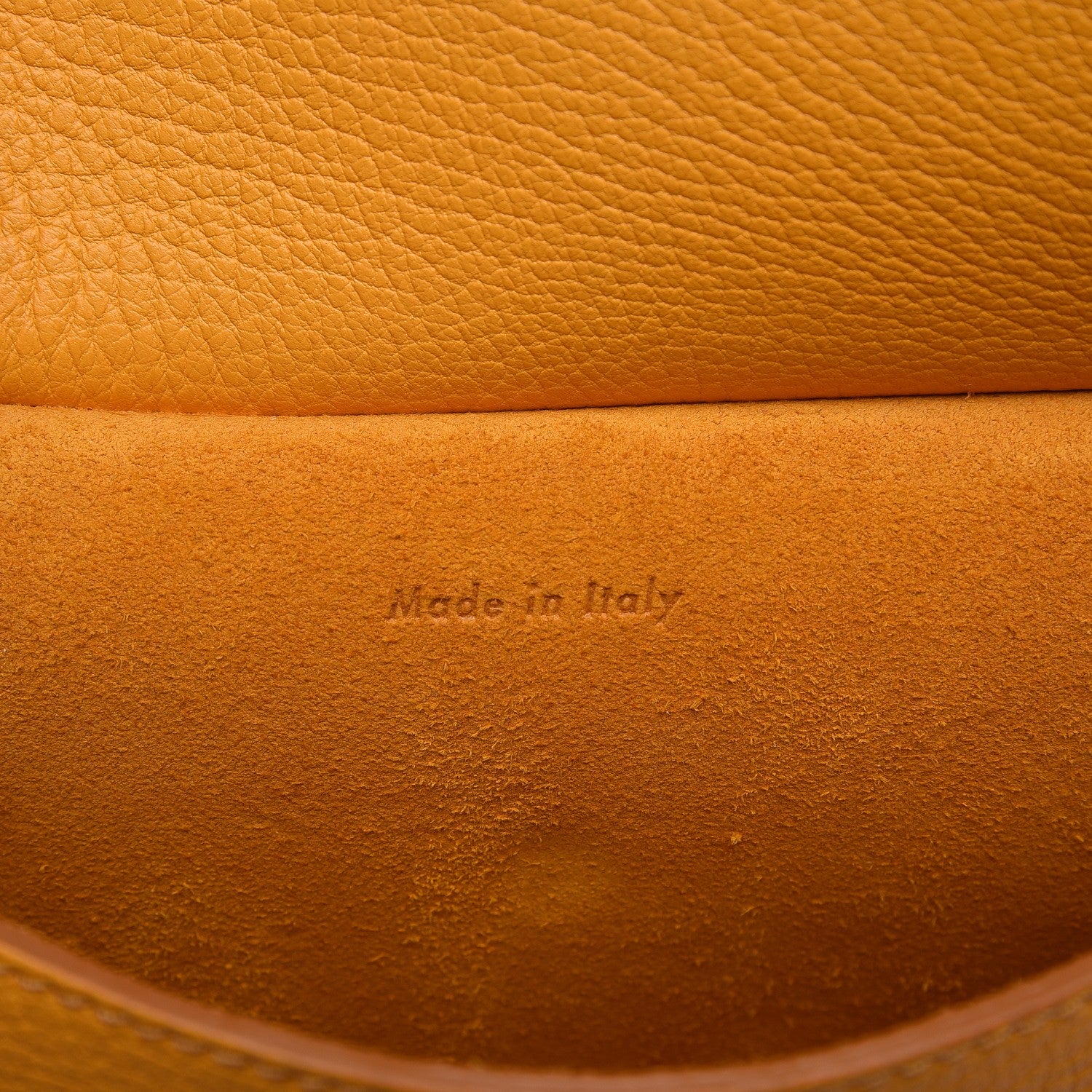 Celine Crisped Calfskin Small Tie Knot Tote Saffron 8 of 11