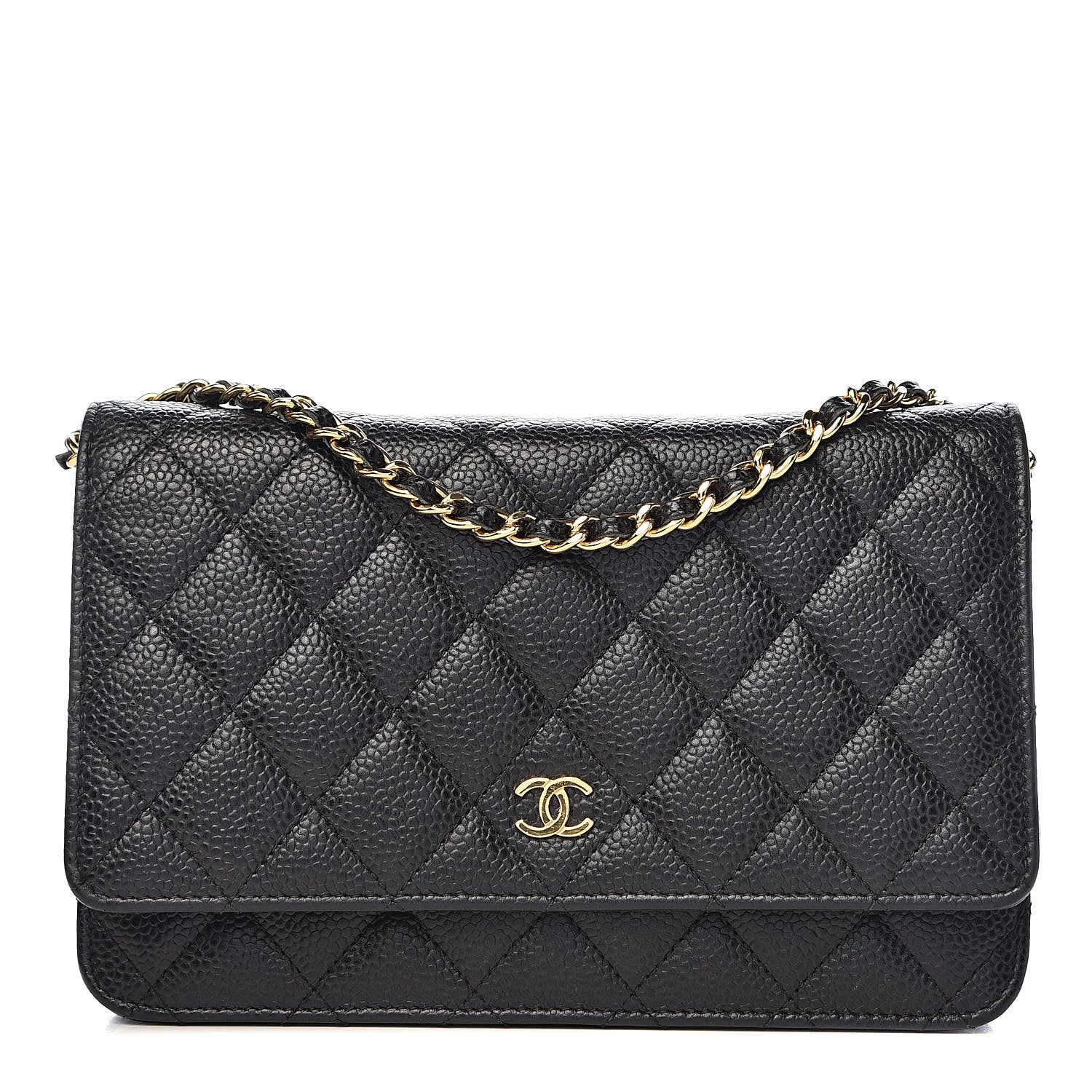Chanel Caviar Quilted Wallet On Chain WOC Black 1 of 12