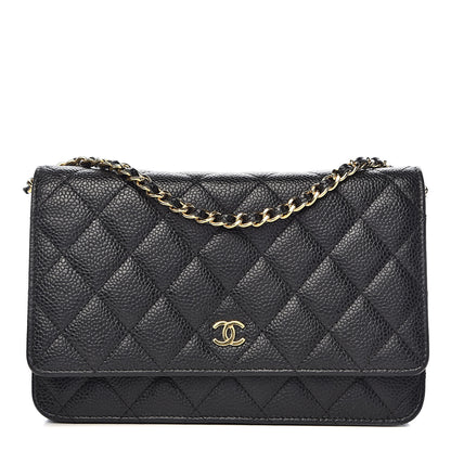 Chanel Caviar Quilted Wallet On Chain WOC Black 1 of 12