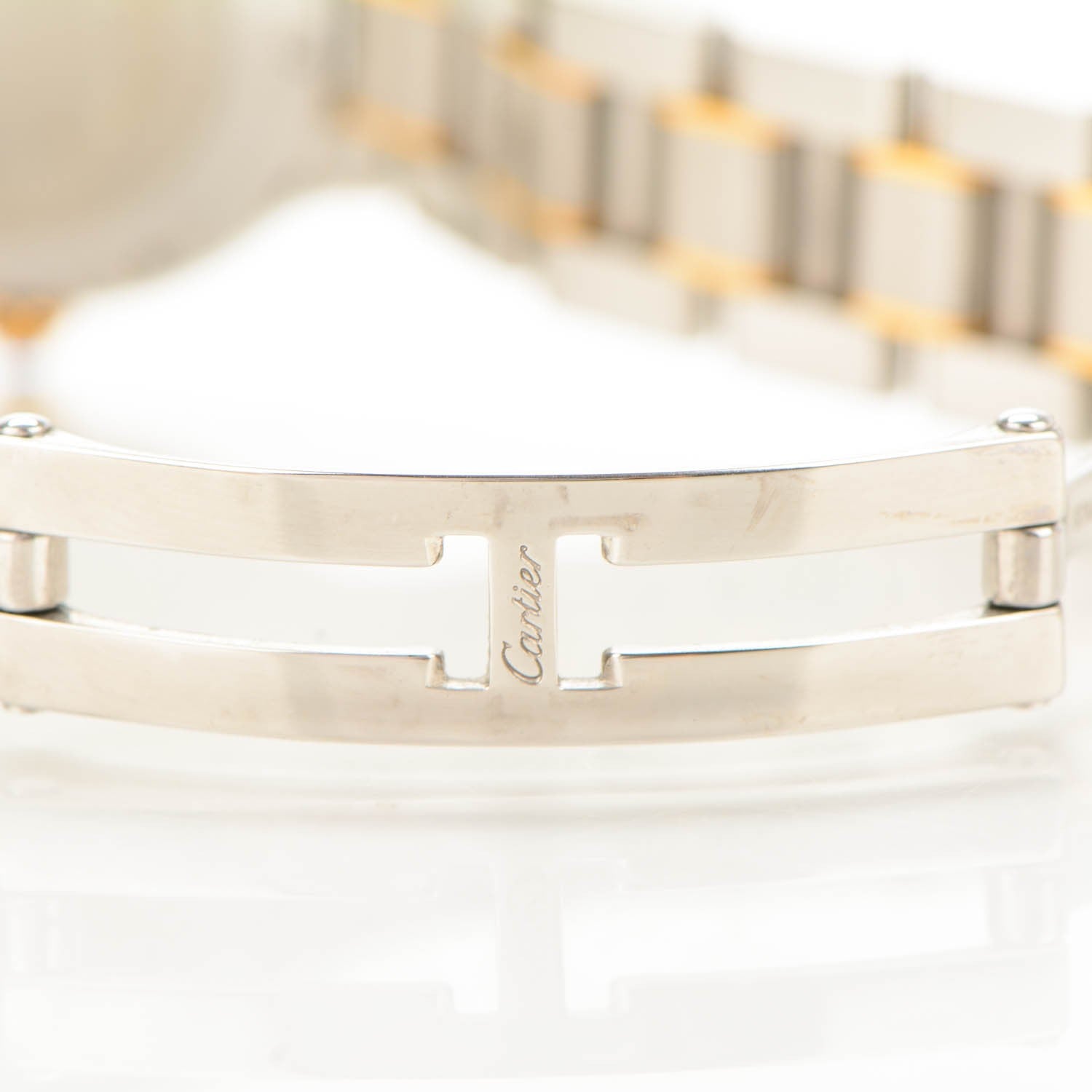 Cartier Stainless Steel 18K Yellow Gold 28mm Must De 21 Quartz Watch 9 of 10