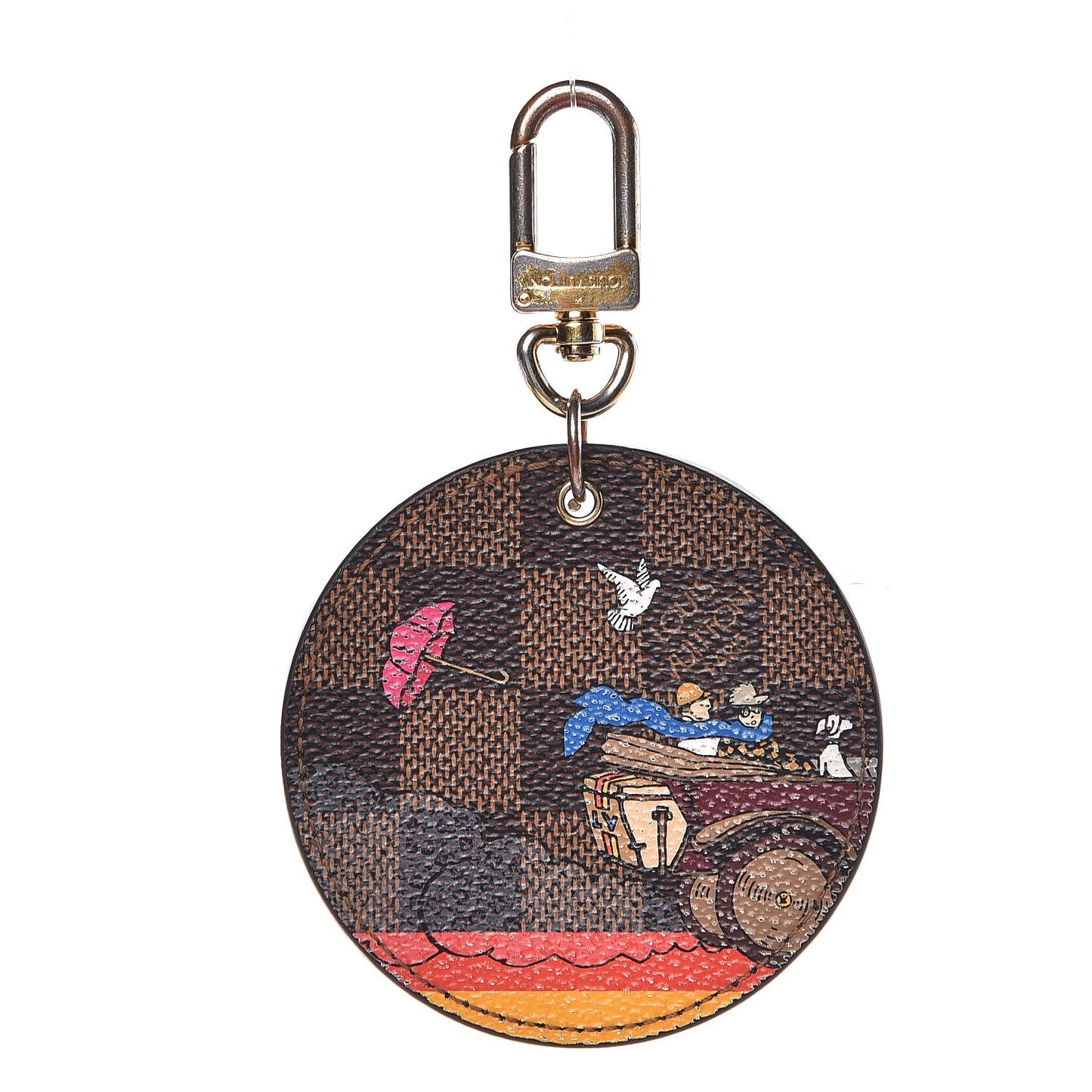 Damier Ebene 2015 Christmas Animation Bag Charm Key Ring