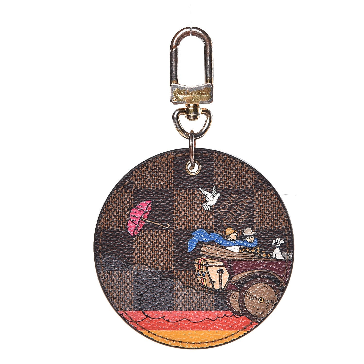 Louis Vuitton Damier Ebene 2015 Christmas Animation Bag Charm Key Ring 1 of 6