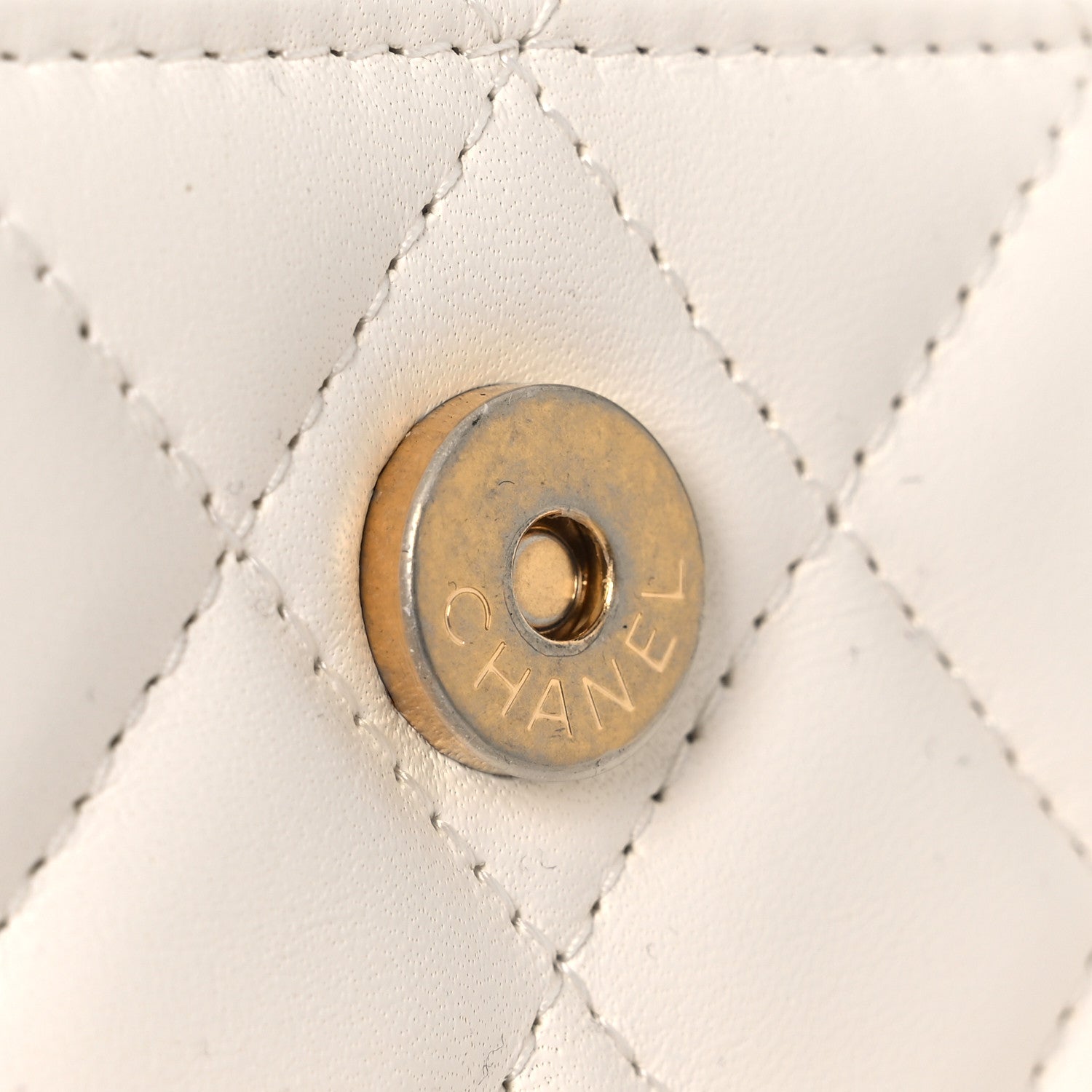 Chanel Lambskin Quilted Pearl Crush Clutch With Chain White 12 of 14