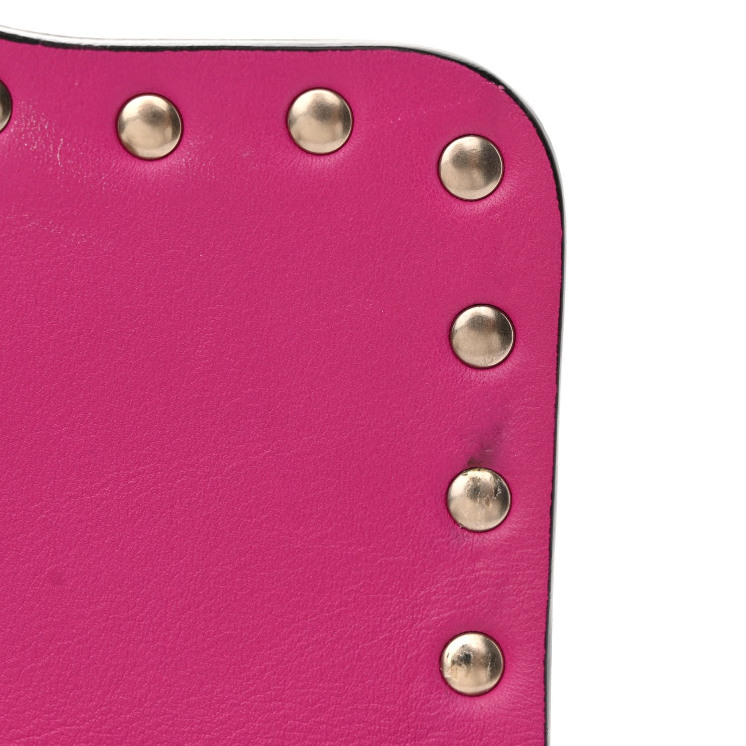 Valentino Garavani Vitello Mini Rockstud Flap Saddle Crossbody Bag Fuxia 11 of 12