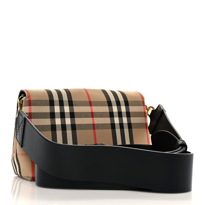 Burberry Vintage Check Hackberry Crossbody Bag Archive Beige Black 2 of 8