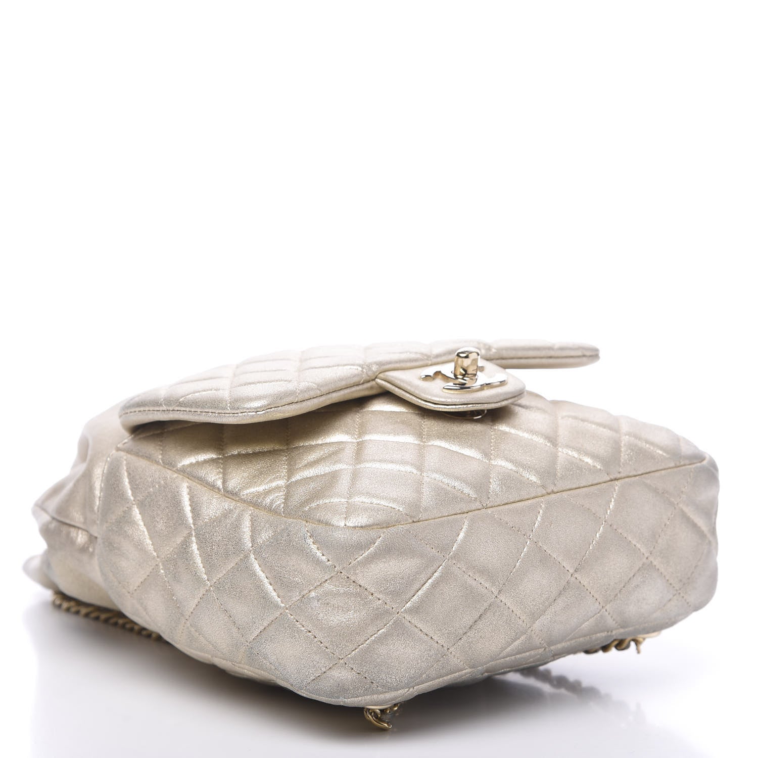 Chanel Metallic Lambskin Quilted Small In Seoul Backpack Light Gold 3 of 12