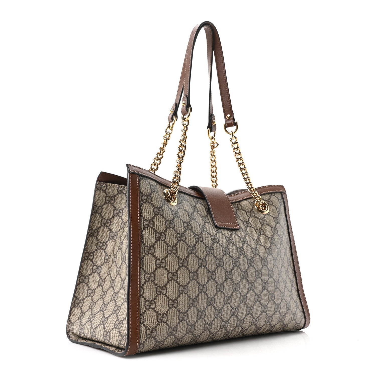 Gucci GG Supreme Monogram Medium Padlock Tote Beige Cuir 3 of 10