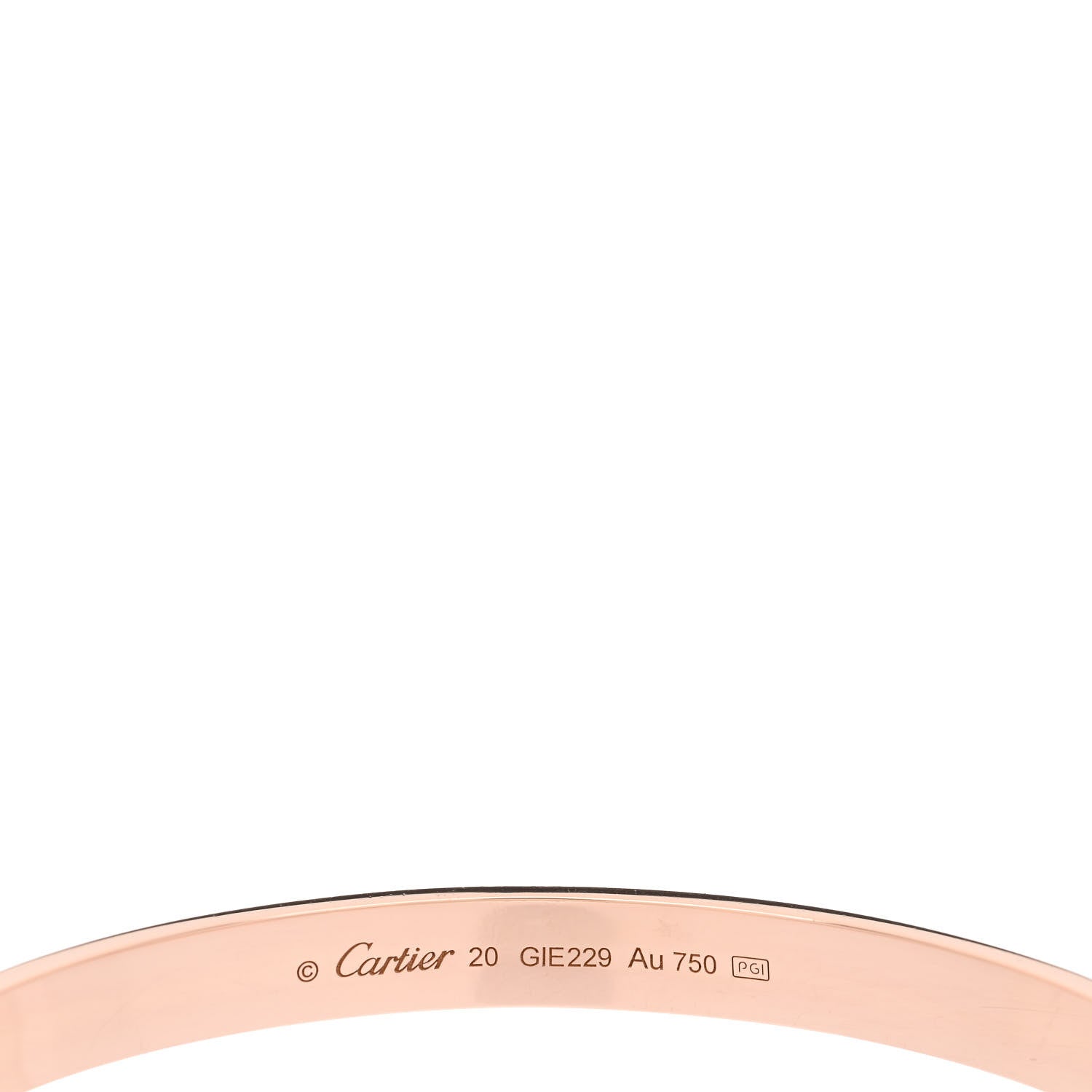 Cartier 18K Pink Gold LOVE Cuff Bracelet 20 3 of 4
