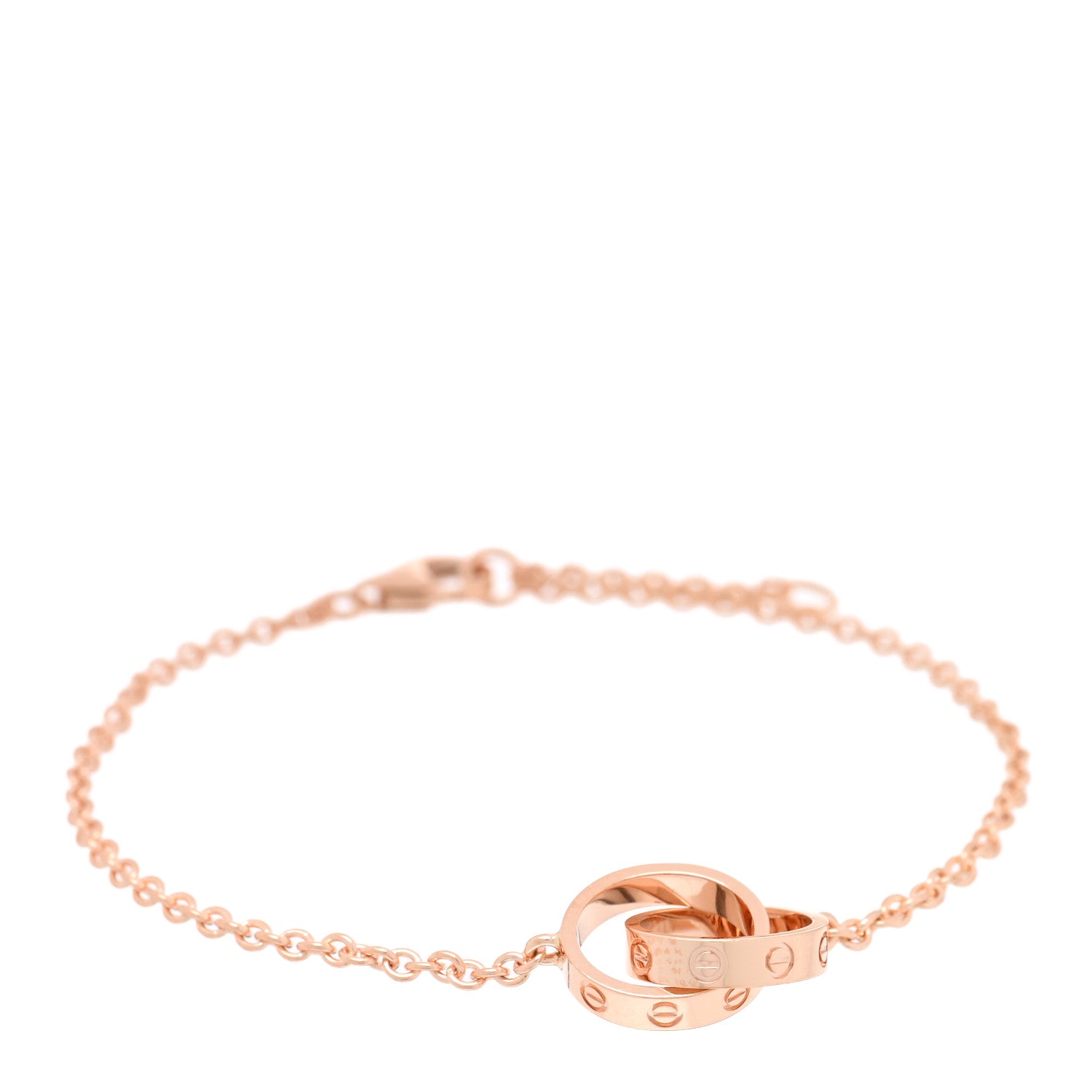 Cartier 18K Pink Gold Interlocking LOVE Bracelet 1 of 4