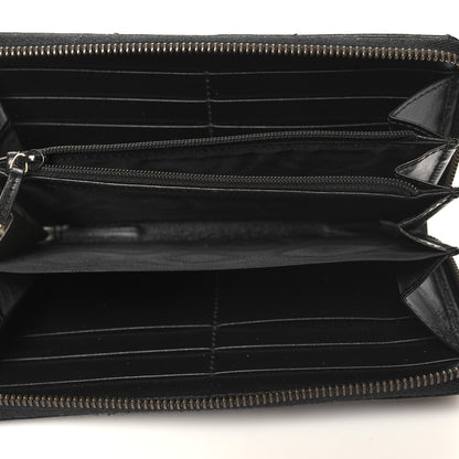 Gucci Calfskin Matelasse GG Marmont Zip Around Wallet Black 5 of 11