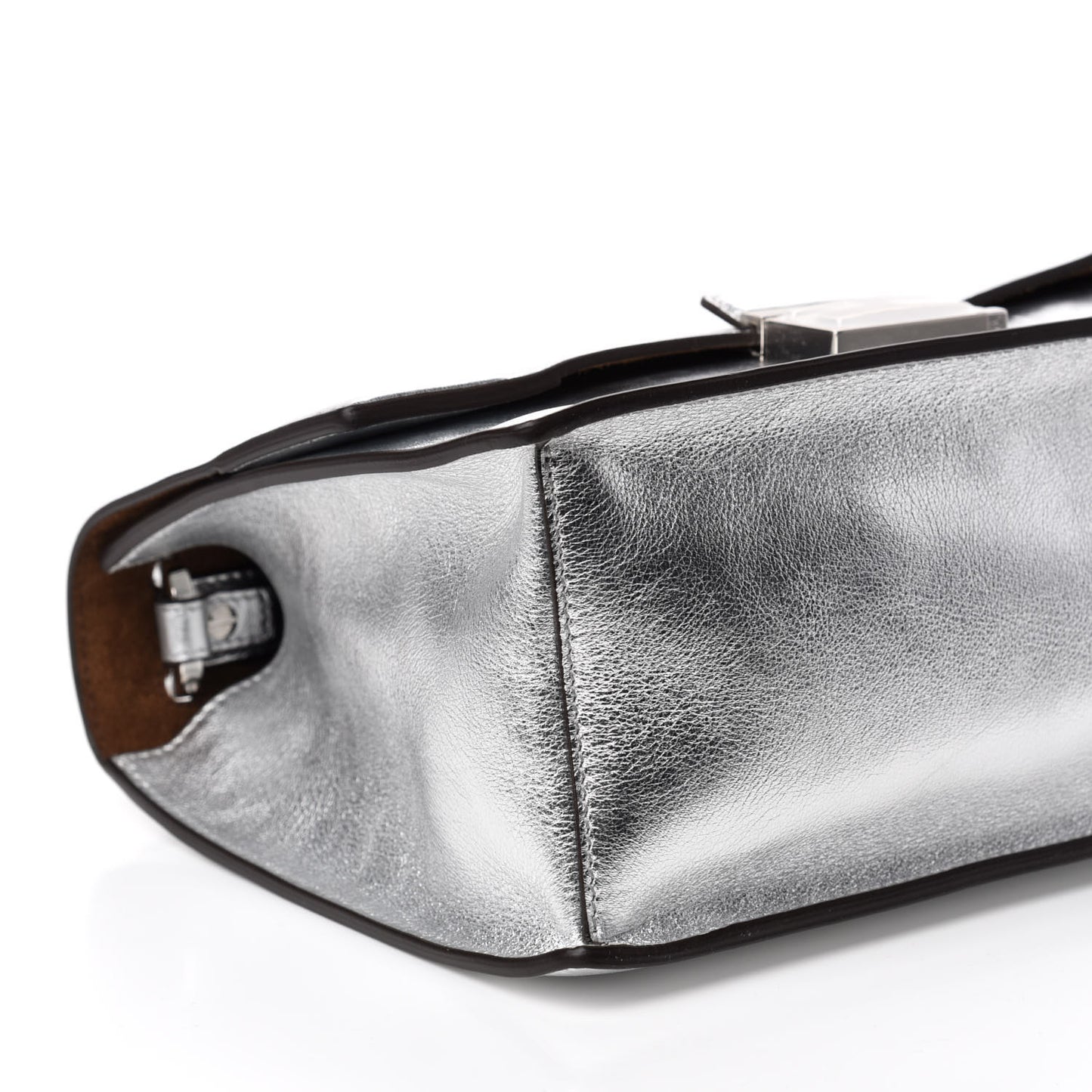 Vitello Catalan Mirror F is Fendi Kan U Shoulder Bag Argento