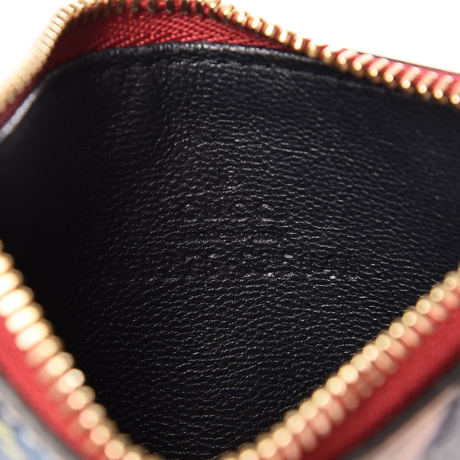 Gucci GG Supreme Monogram Blooms Coin Case Card Holder Beige Blue Navy Hibiscus Red 6 of 7