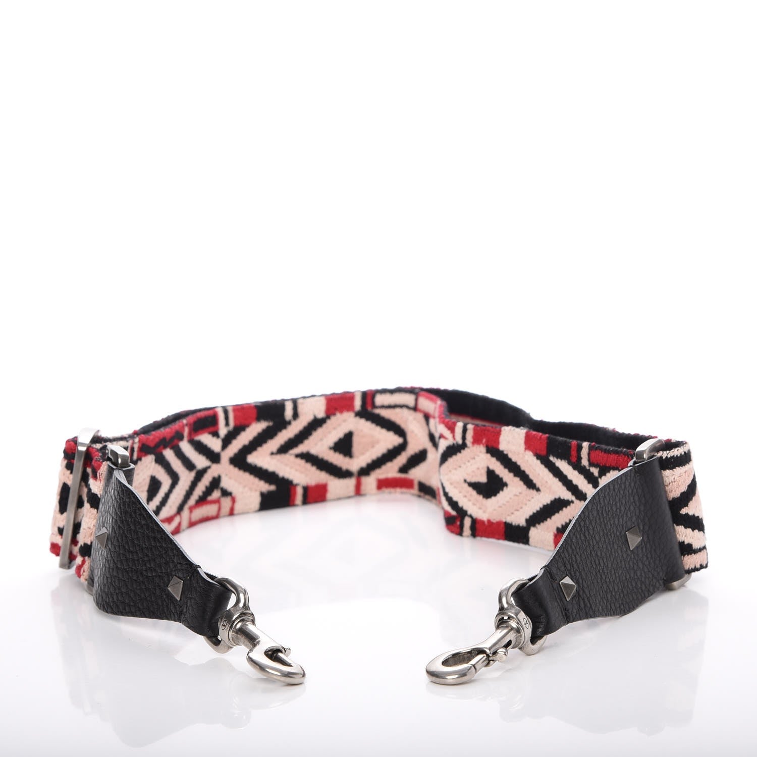 Valentino Garavani Canvas Geometric Embroidered Rockstud Guitar Strap Multicolor 3 of 4