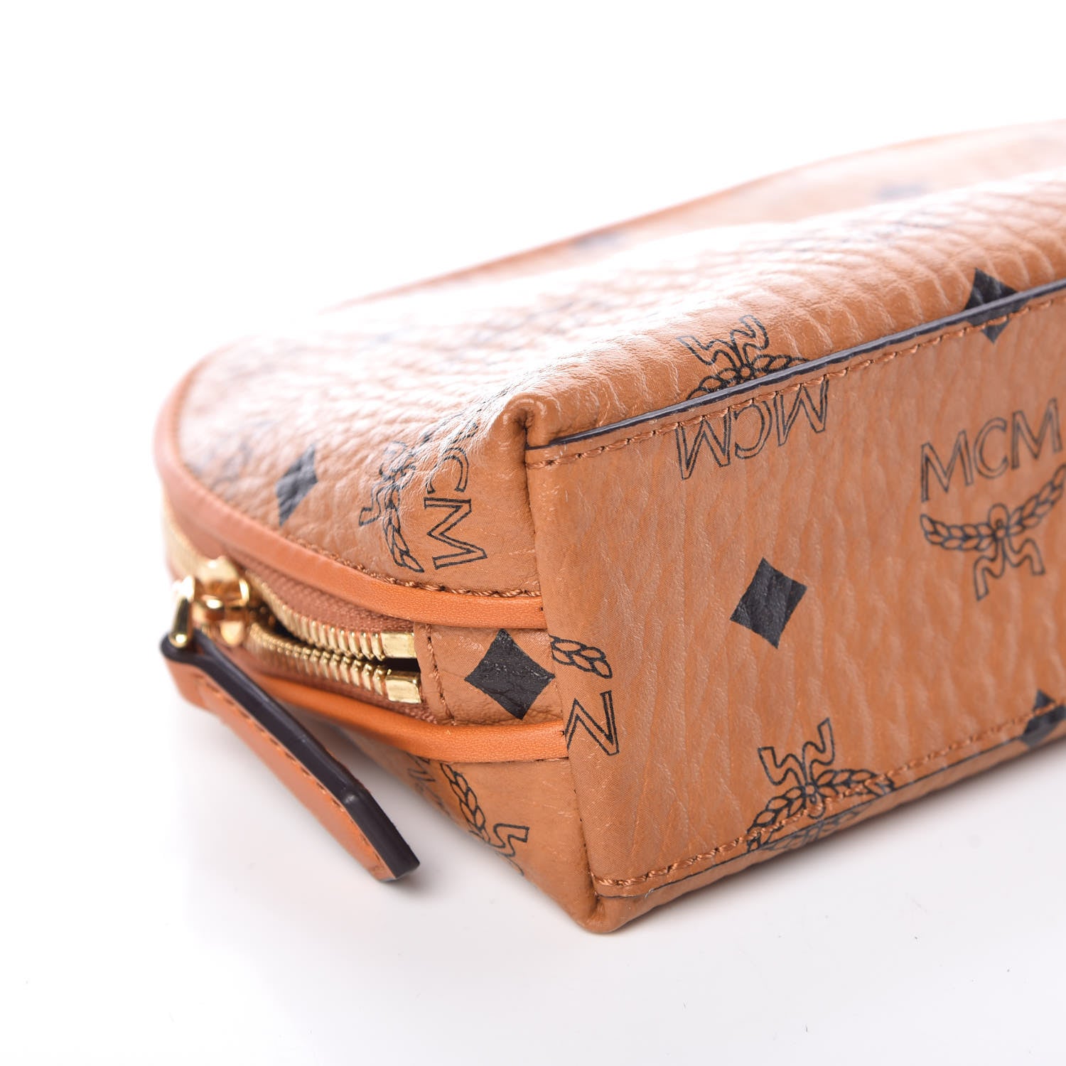 MCM Visetos Heritage Cosmetic Pouch Cognac 9 of 13