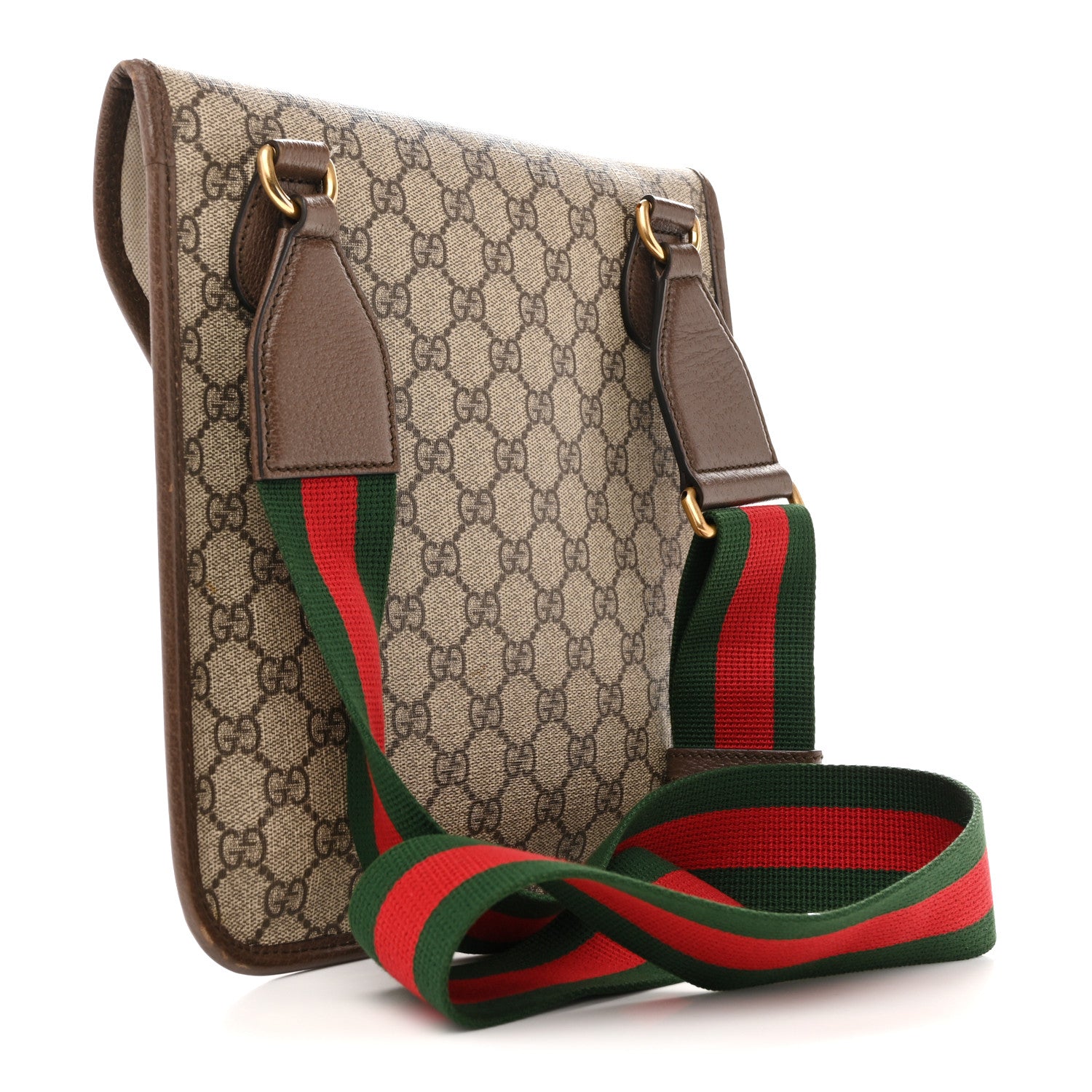 Gucci GG Supreme Monogram Web Medium Neo Vintage Flap Messenger Bag Beige New Acero 3 of 13
