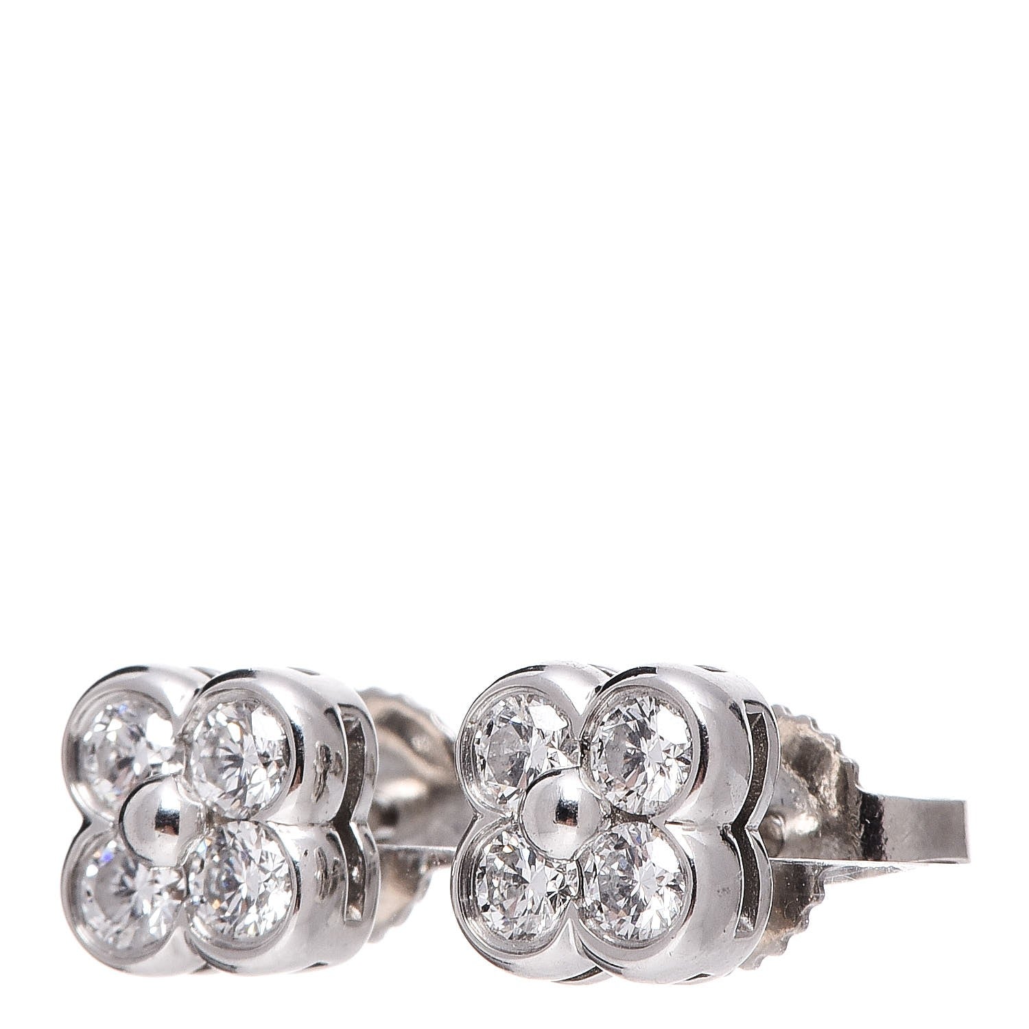 Tiffany Platinum Diamond Lace Earrings 1 of 6