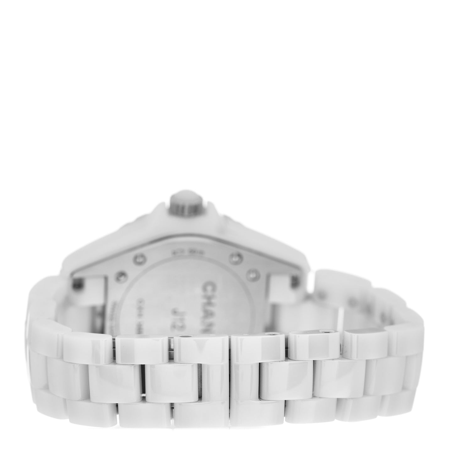 Stainless Steel Ceramic Diamond Bezel 33mm J12 Quartz Watch White