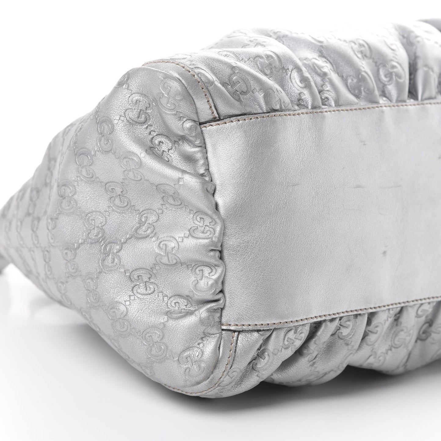 Guccissima Large D Gold Hobo Silver