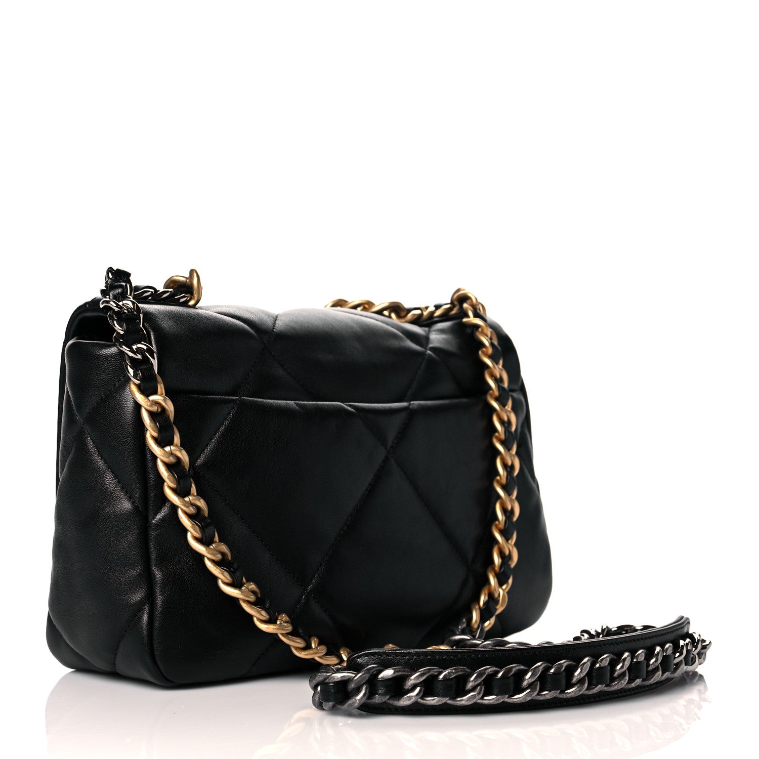 Chanel Lambskin Quilted Medium Chanel 19 Flap Black 3 of 11