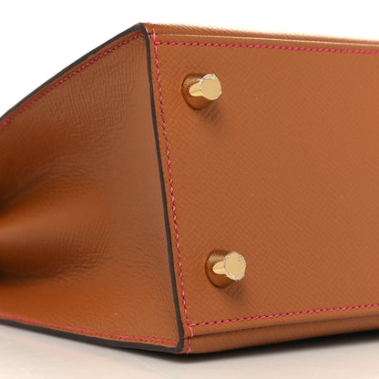 Hermes Epsom Horseshoe Kelly Sellier 25 Gold Rose Mexico 9 of 11