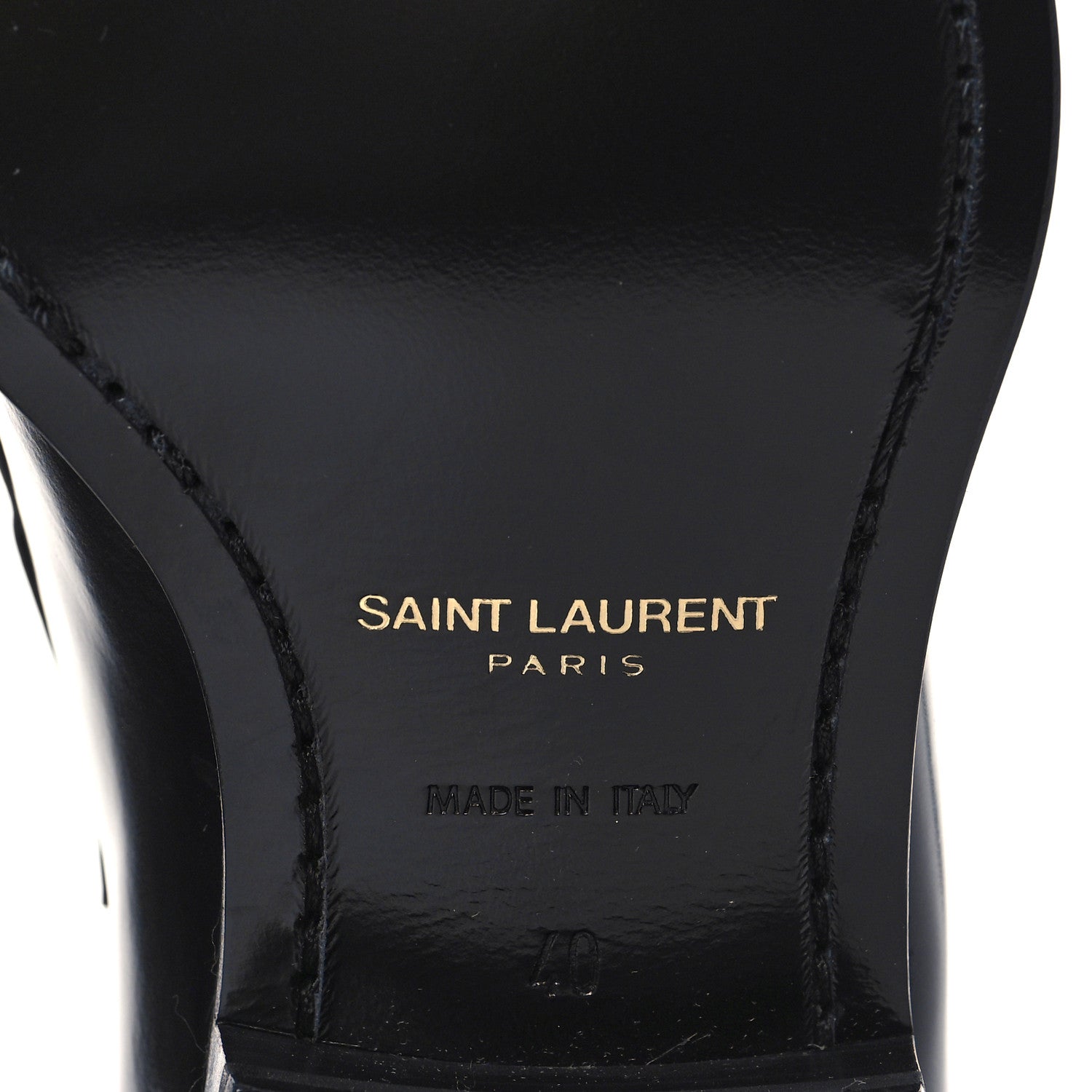 Saint Laurent Calfskin Wyatt 30 Boots 40 Black 6 of 7