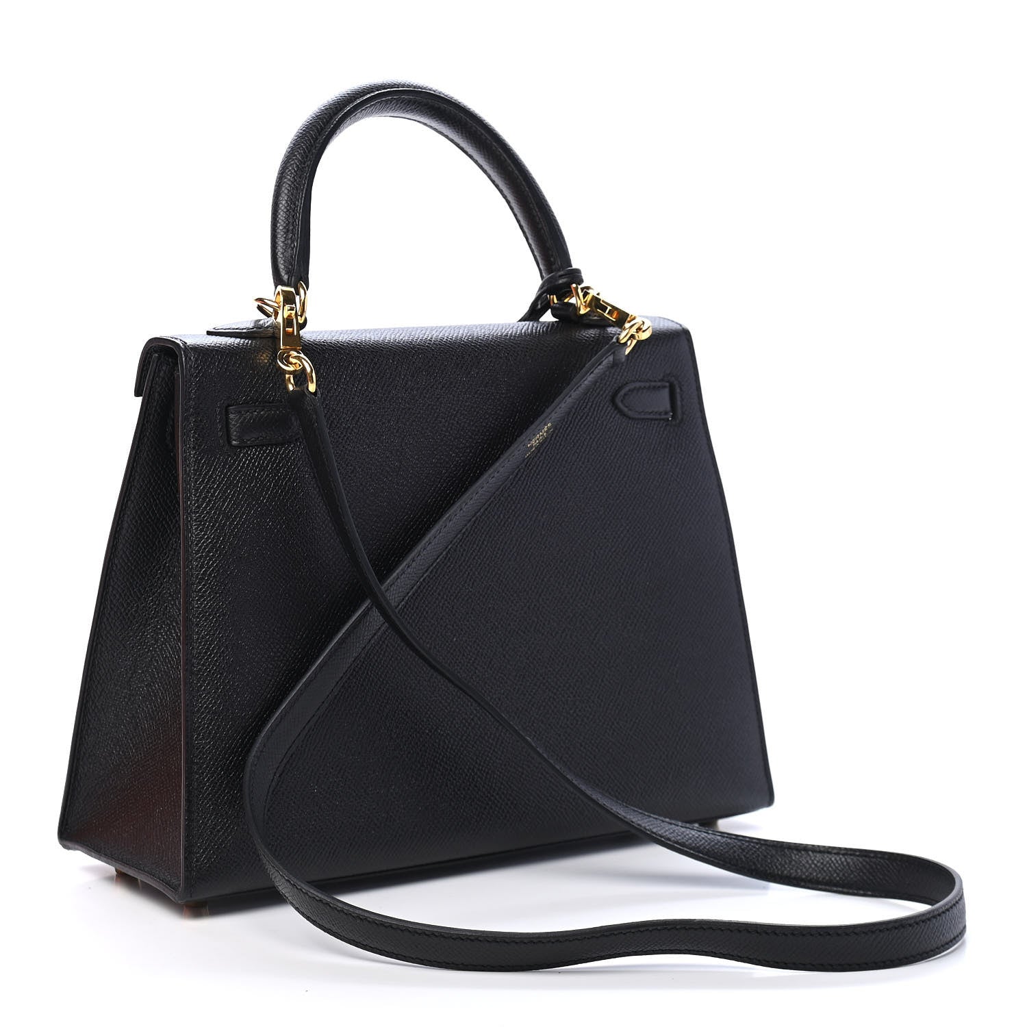 Hermes Epsom Kelly Sellier 25 Black 3 of 11