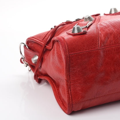 Balenciaga Agneau Giant 21 Silver Hardware City Bag Tomato 18 of 21