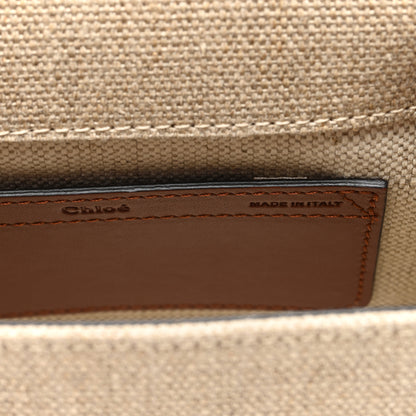 Chloe Linen Calfskin Small Marcie Saddle Bag Sepia Brown 6 of 9