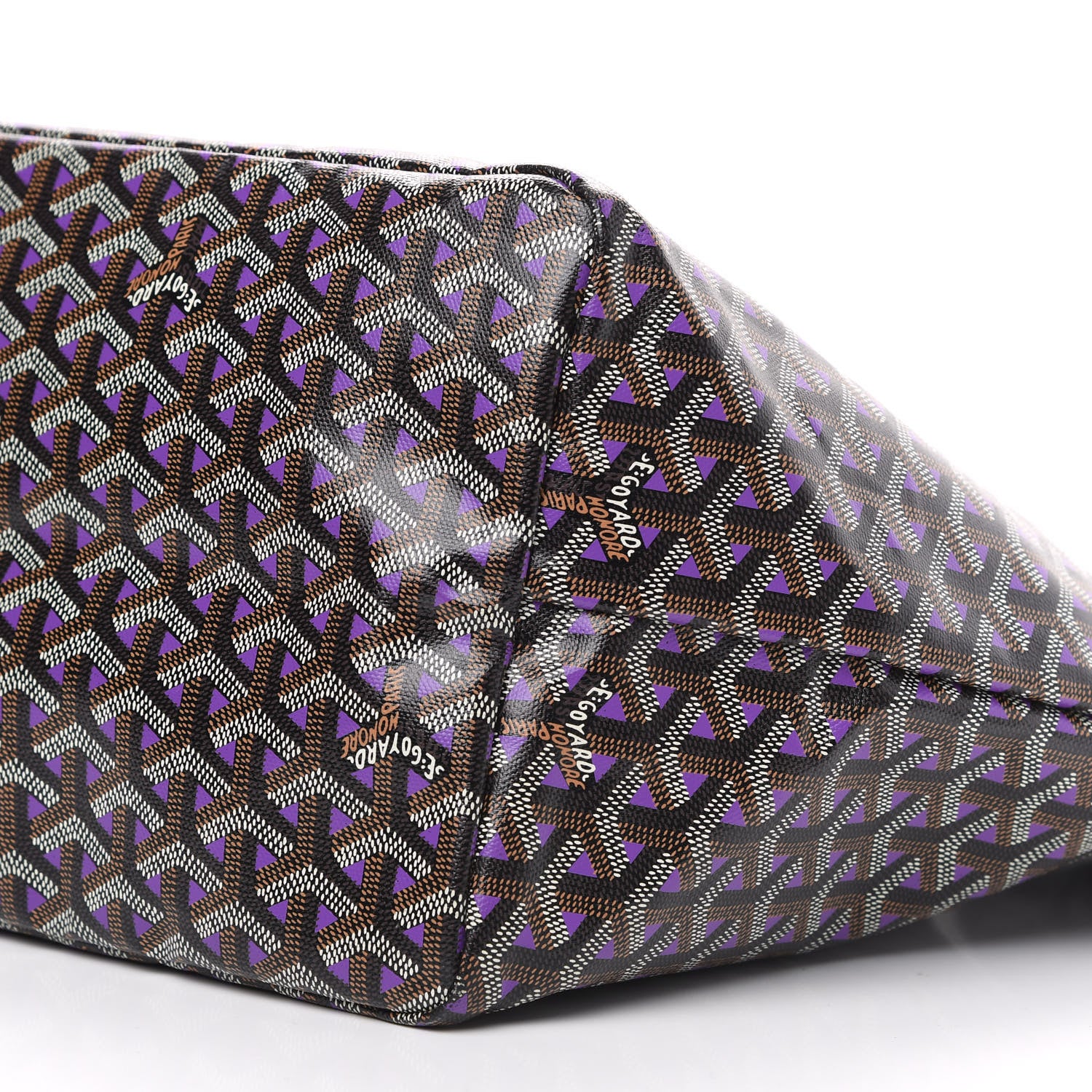 Goyard Goyardine Saint Louis Claire Voie GM Black Purple 9 of 9