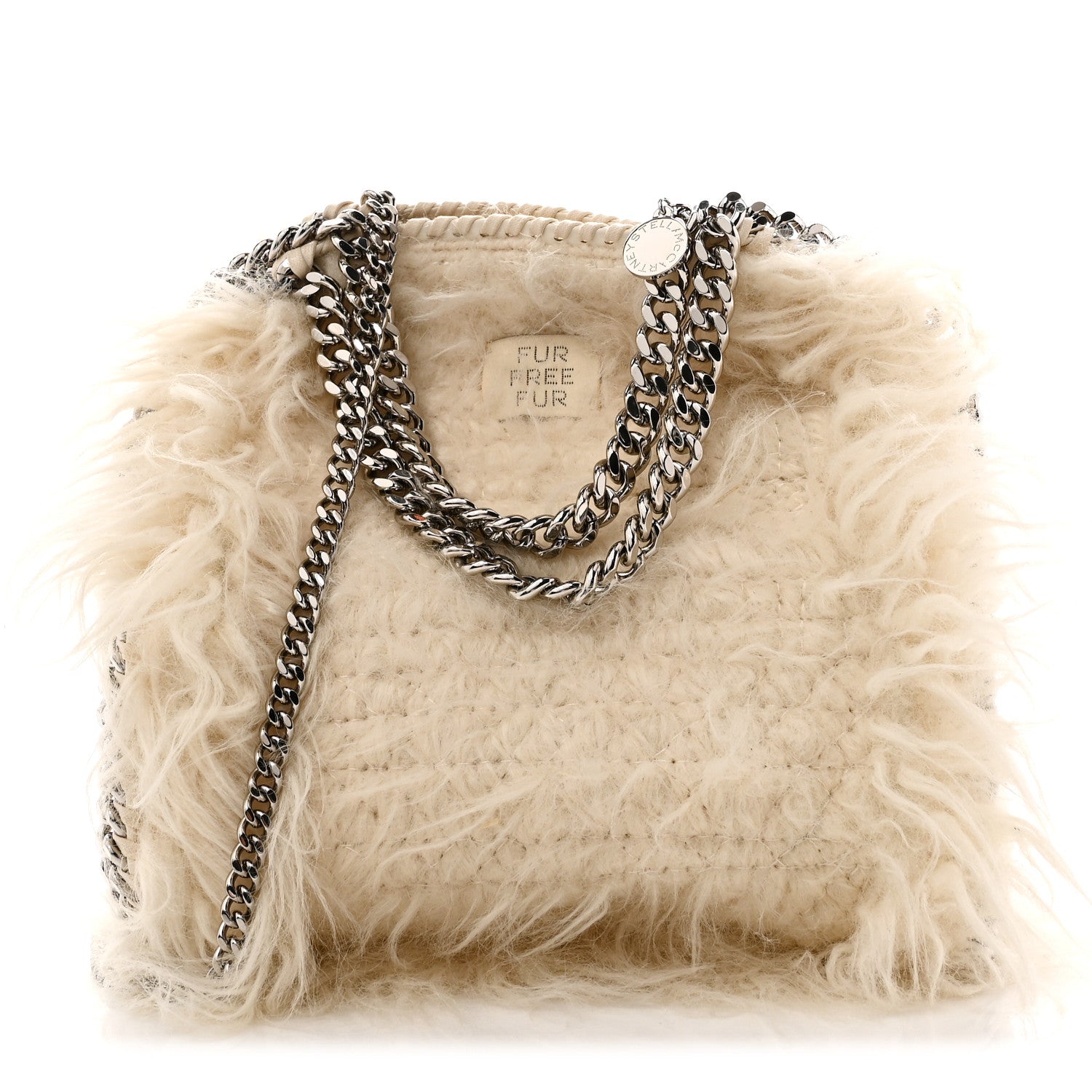 Stella McCartney Eco Fur Mini Falabella Tote Ivory 1 of 9