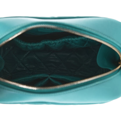 Chanel Lambskin Quilted Medium Curvy Pouch Cosmetic Case Turquoise 4 of 4