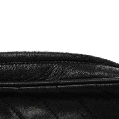 Chanel Lambskin Chevron Quilted Tassel Camera Case Black 10 of 11