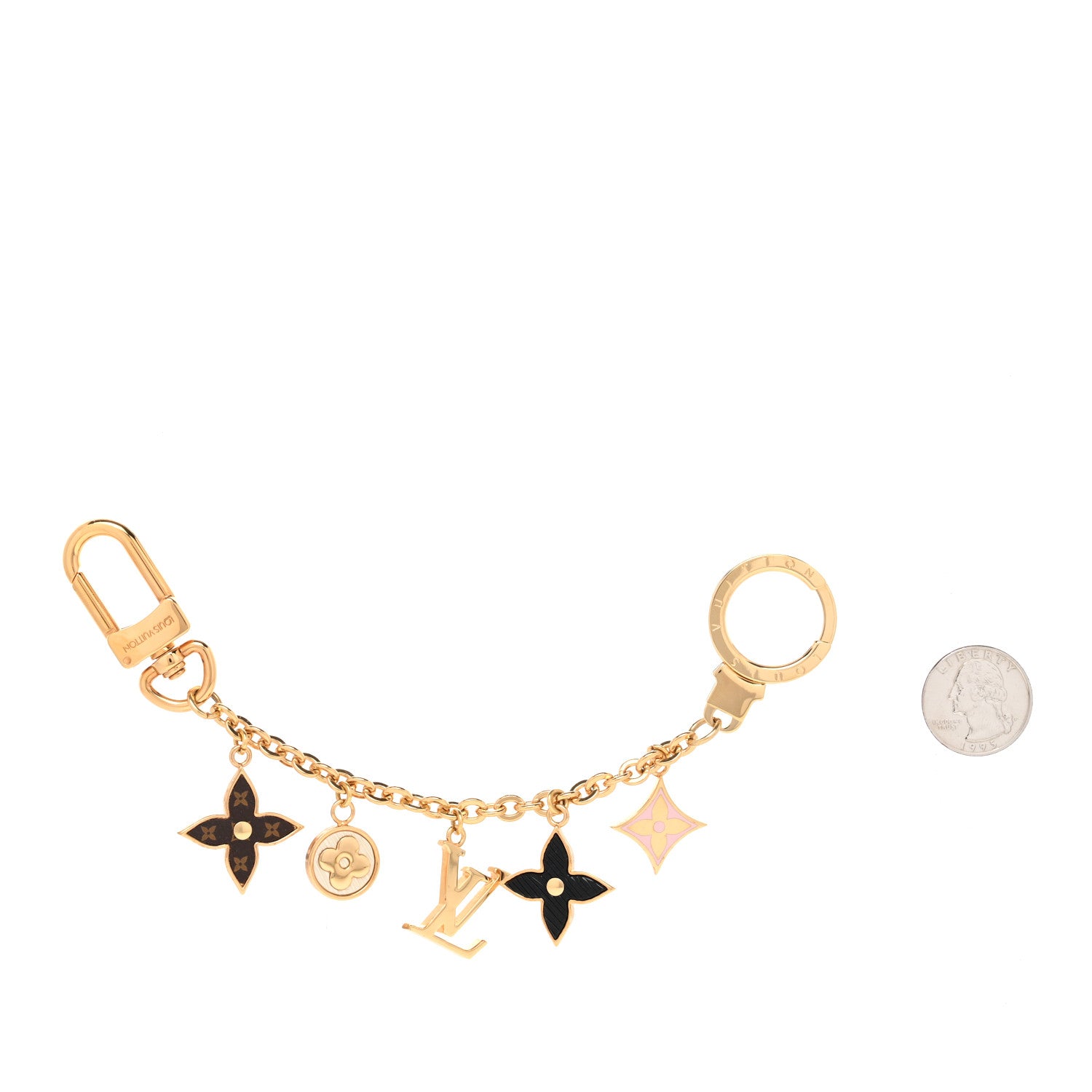 Louis Vuitton Monogram Spring Street Bag Charm Key Holder Gold 2 of 4
