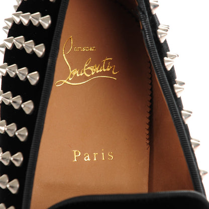 Christian Louboutin Mens Veau Velours Dandelion Spikes Flat Loafers 46.5 Black 7 of 9