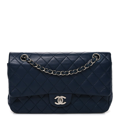 Chanel Lambskin Quilted Medium Double Flap Navy 1 of 11